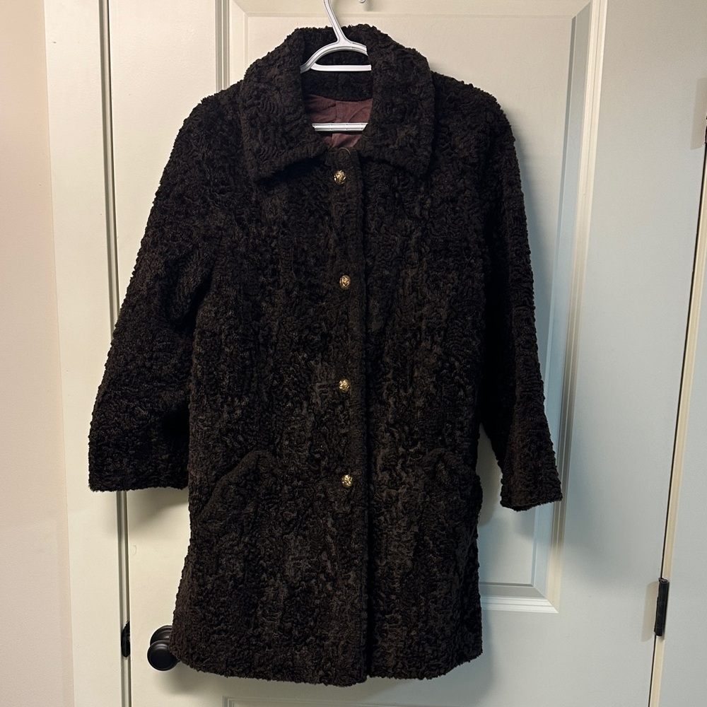 Vintage Susan Lynn faux Persian lamb coat